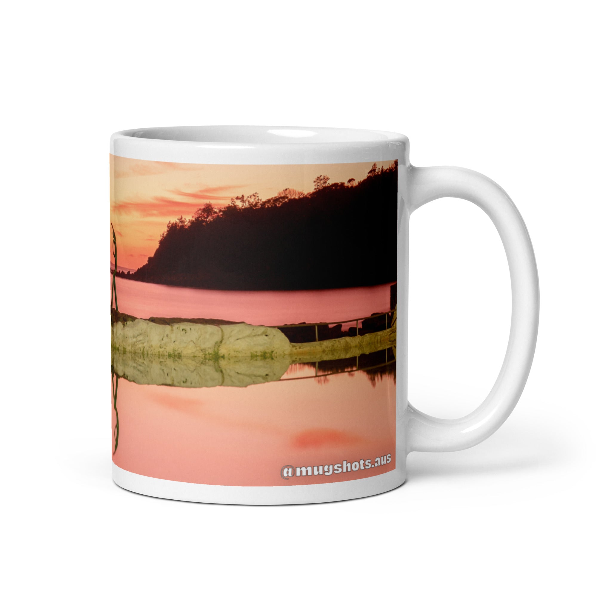 Fairy Bower Rockpool mug at sunrise